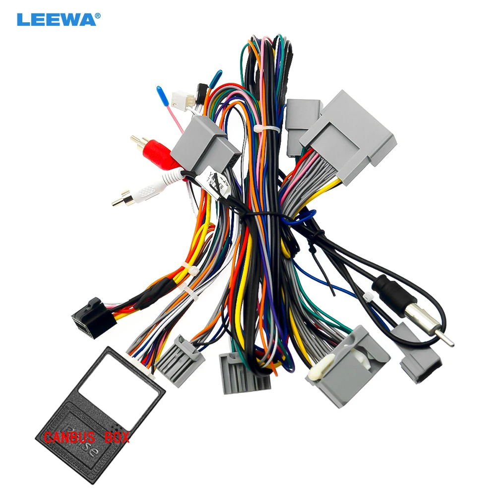 

LEEWA Car 16pin Power Cord Wiring Harness Adapter With Canbus For Honda Odyssey 2009-2014 Installation Head Unit #CA5310