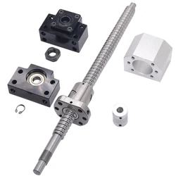 SFU1605 SET: RM1605 rolled ball screw C7 with end machined + Nut Housing + 1605 Ball Nut +BK/BF12 + Coupler