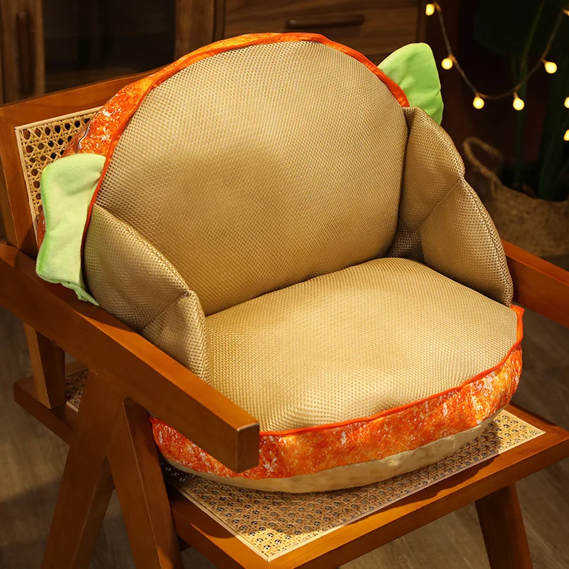

MINISO New Burger Seat Cushion Office Sitting Toast Fart Mat Napping Sofa Foldable Cushion Four Seasons Universal Pillow