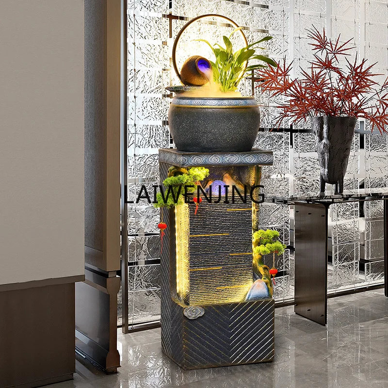 HLZ المناظر الطبيعية المائية لغرفة المعيشة على الطراز الصيني زخرفة المياه المتدفقة أرضية المياه الجنينة مكتب المناظر الطبيعية