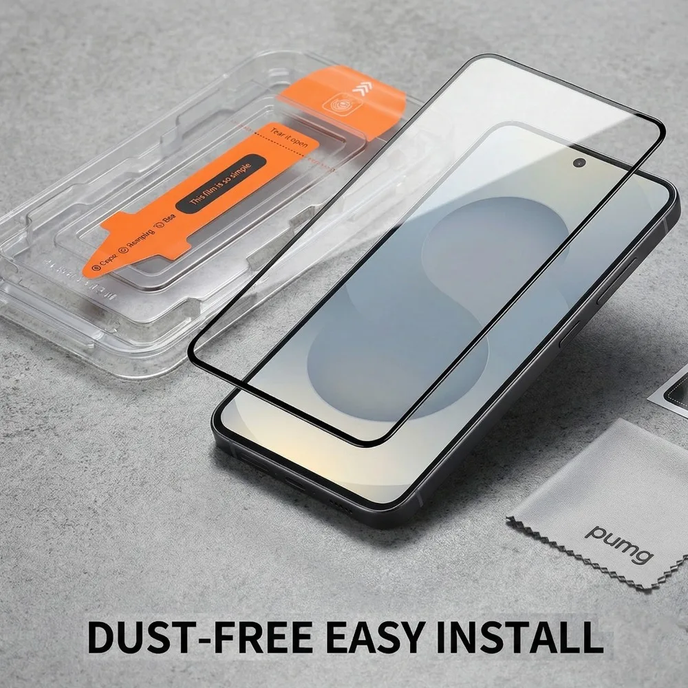 3-1 قطعة واقي شاشة من الزجاج المقسى مضاد للتجسس لهاتف سامسونج جالاكسي S26/S26 Plus/S26 فيلم إزالة الغبار سهل التركيب
