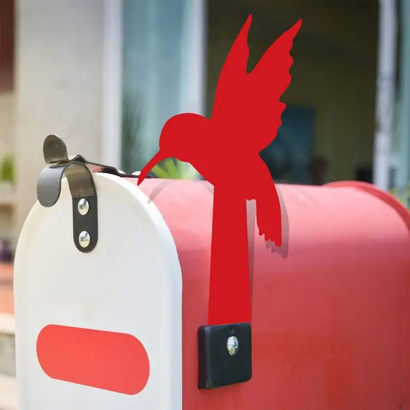 Mailbox Flag Carrier Pigeon para Decorações de Jardim, Mailbox Signs, Park Porch Estacionamento, Acrílico Vermelho, Transportadora