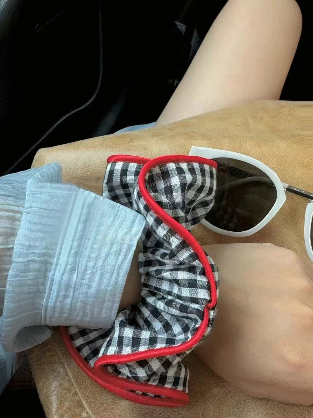 

Black White Grid Scrunchies Preppy Style Large Size Hair Tie Sweet Cute Elastic Hair Band Women Hair Accessories