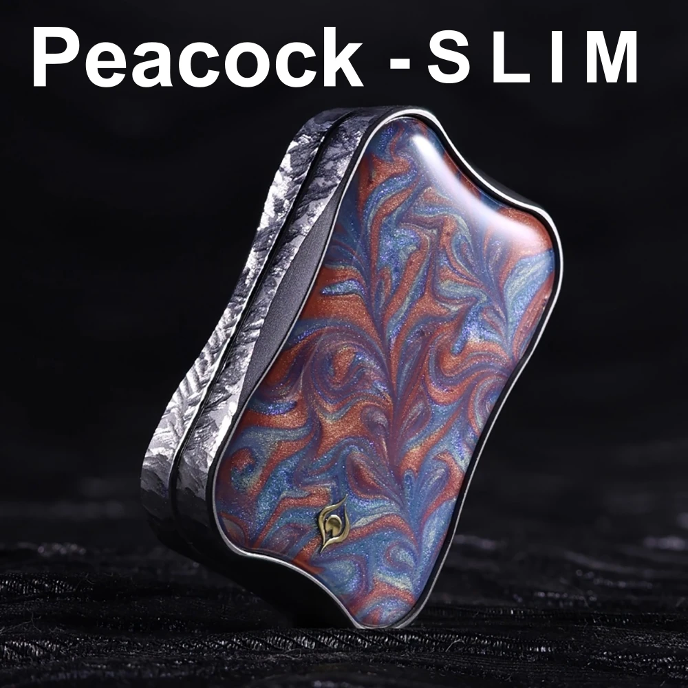 Pavone EDC SLIM Nuovo colore in acciaio inossidabile Illimitato Pushing Slider Fidget Slider Giocattoli da scrivania Giocattolo antistress Adulti