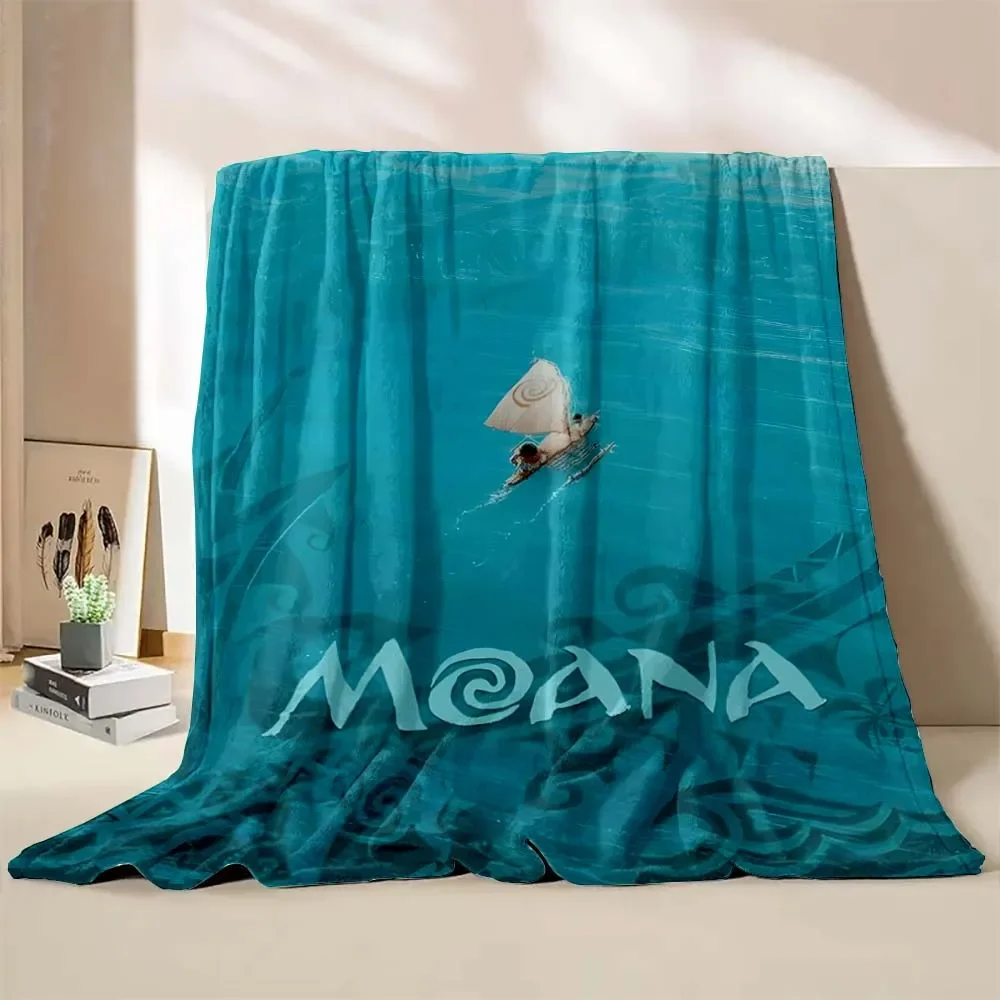 Disney Cartoon Moana Nap Blanket 6 Sizes Soft HD Fluffy Flannel Plush Blanket Baby Kids Gift Throw Sofa Bedroom Kid Baby Gift