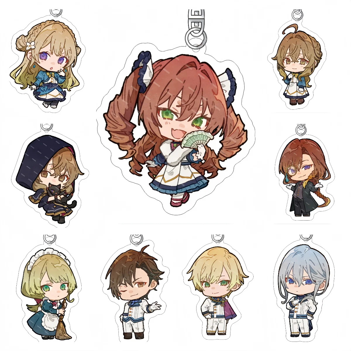 Anime Silent Witch Monica Evarett Felix Ark Ridill Cosplay COSTUME Acrylic Key Chains Keyring Prop Xmas Gift