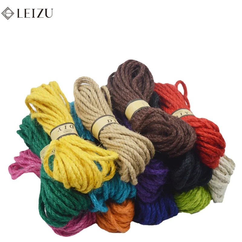 10 Yards/Lot 6mm Colored Jute Twine Rope for Crafts Gift Wrapping Packing Gardening and Wedding Decor 10 Yards/lot