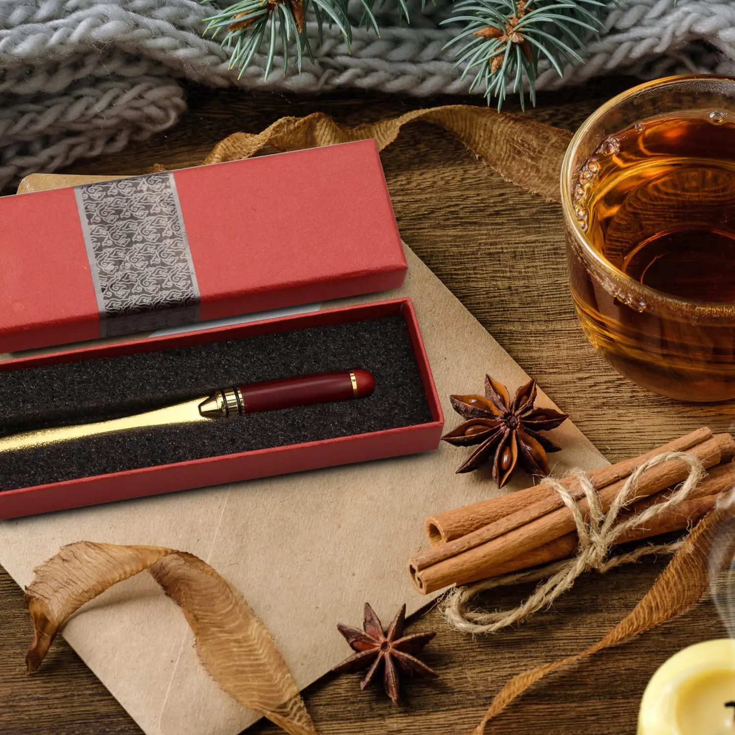 فتاحة رسائل، سكين تقطيع مغلف، فتاحة حروف معدنية مغلف، تغليف، قطع الورق، آمنة، ذهبي 21x1.5 سم