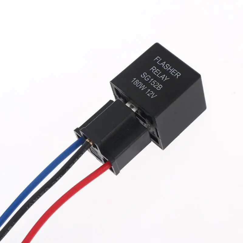 New 1 Set 12V 24V Car Motorcycle Steering Relay Car Flasher Relay For Turn Signal Lights 3Pin LED Flasher Relay With Socket