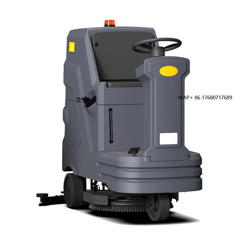 Commercial Industrial Ride on Cleaning Machines Battery 120L Road Floor Sweeper Machine