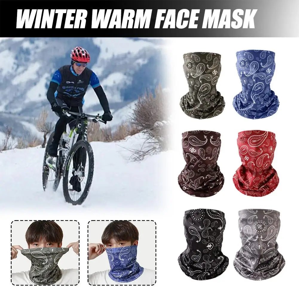 

Black Bandana Pattern Bandana Neck Gaiter for Hiking Cycling Women Men Wrap Scarf Paisley Style Headband Warmer D6A7