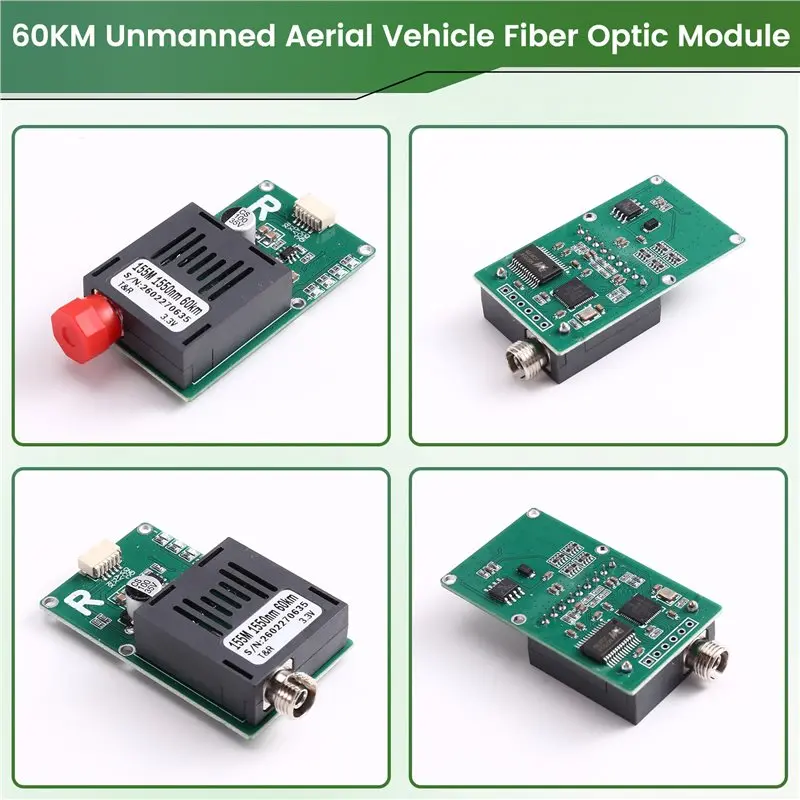 Hot-Drone-Specific 60KM TTL Optical Transceiver Module FC Fiber Optic Port CRSF/UART/SUBS Terminal Equipment