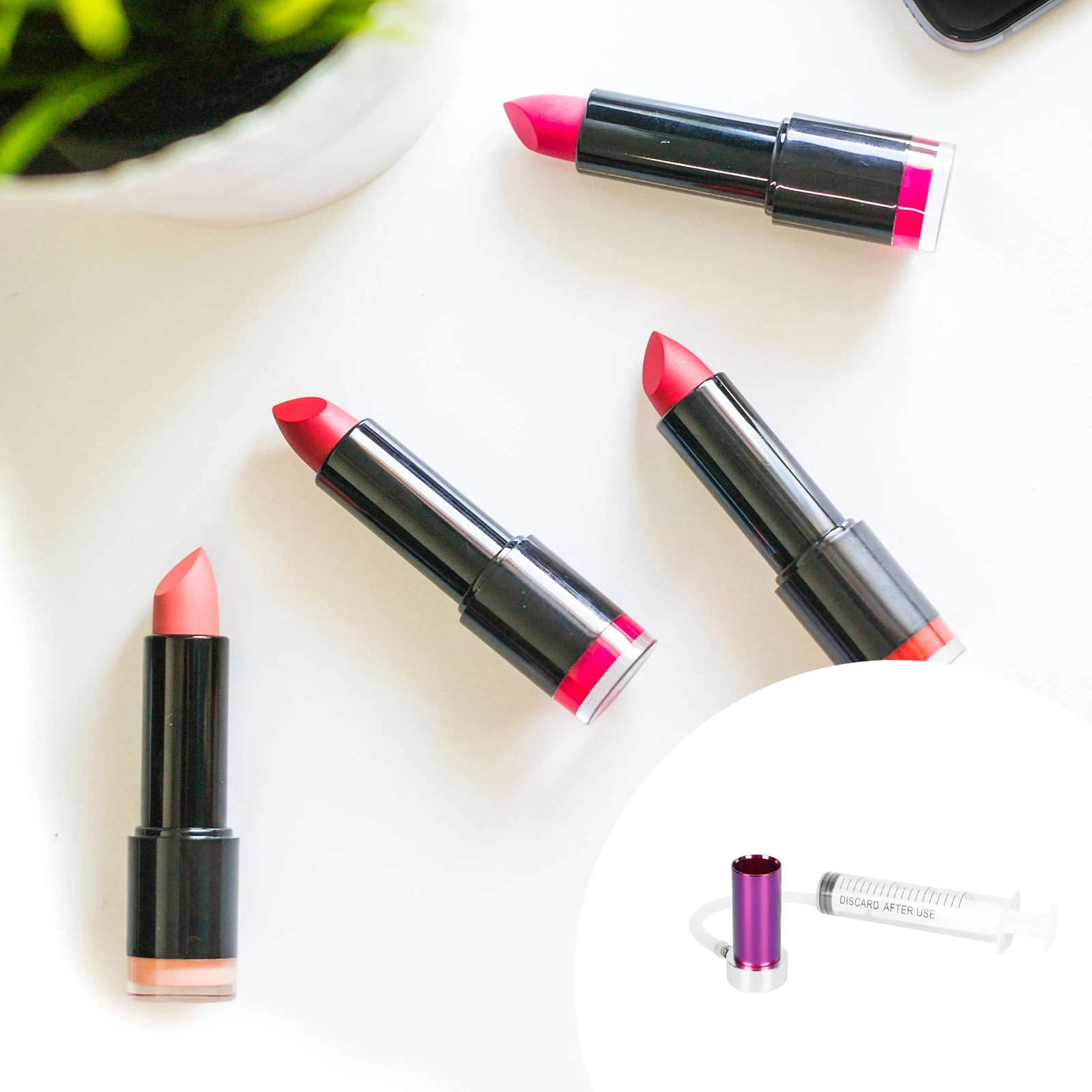 Stampo in Silicone per Rossetto Fai-da-Te, Strumento di Sformatura in Alluminio, Accessori per Creazione di Balsamo Labbra Artigianale