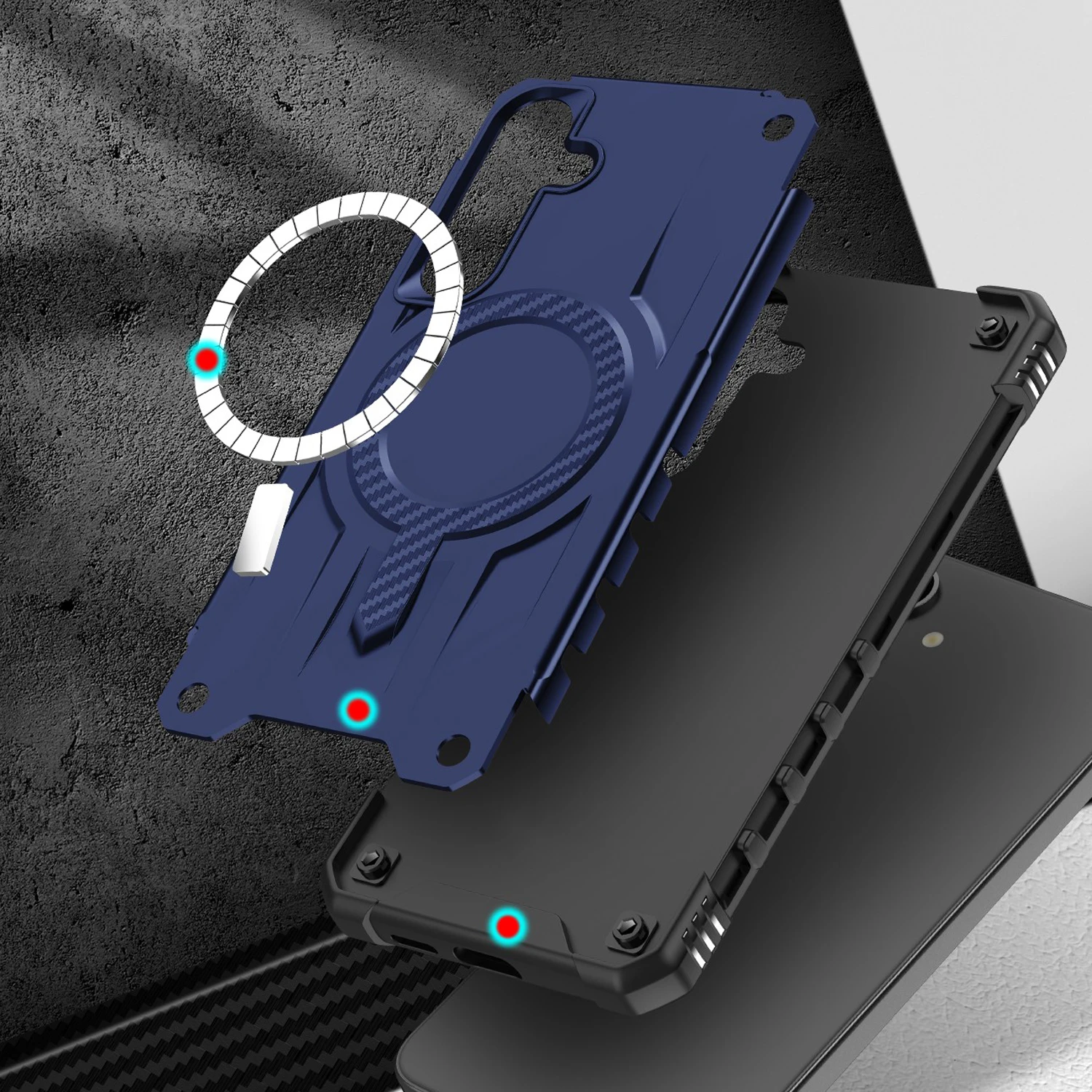 삼성 갤럭시 S25Edge S25 S24 Plus Ultra S24 S23 FE A15 A16 A26 A36 A56 A35 A55 A14 마그네틱 커버용 아머 충격 방지 케이스