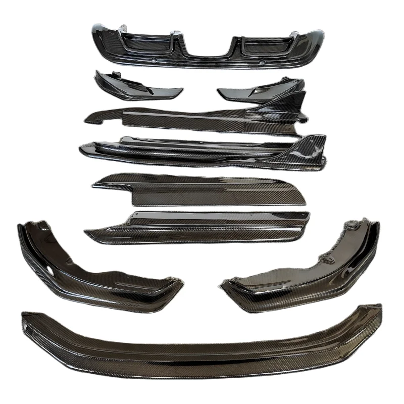 

Высококачественный передний бампер из углеродного волокна AS Style, боковая юбка, задний диффузор для Porsche Cayman Boxster 718, комплект кузова