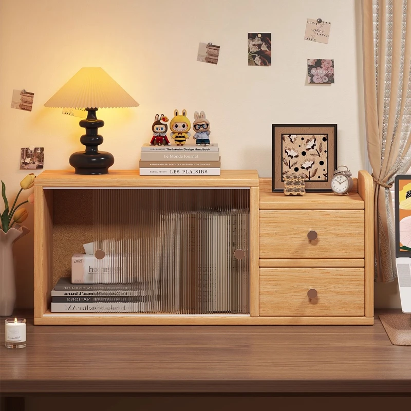 Desktop Storage Shelf Makeup Organizer Layered Cabinet Perfume Box Display Rack Space Saving Durable   Raised Guardrail