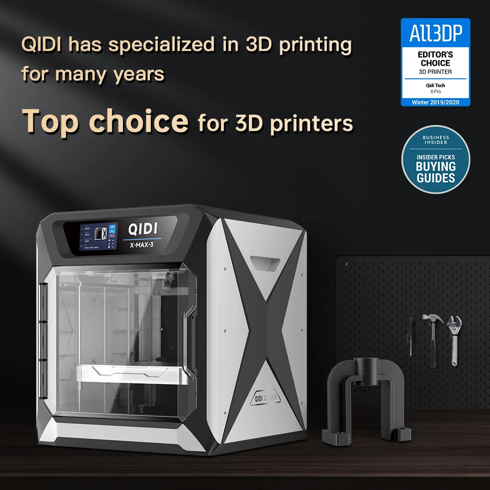 QIDI MAX3 3D Printer High Precision&High-Speed Industrial Grade 3D Printing Machine 600mm/s Fast Print with 12.8×12.8×12.4'' All