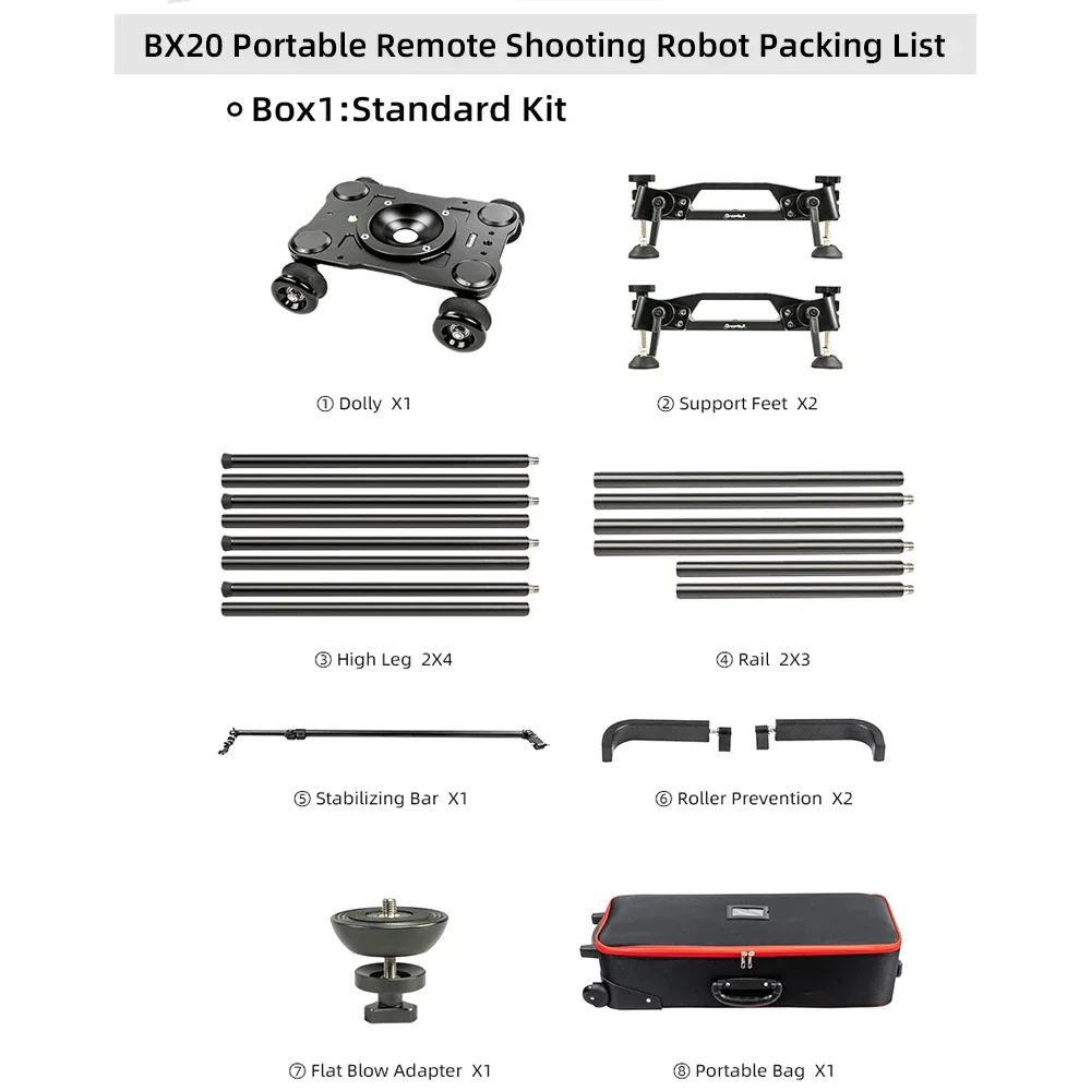 Greenbull BX20-RS2 Camera Slider Track Dolly Slider Rail System with Motorized Time Lapse and Video Shot for DJI Ronin RS2