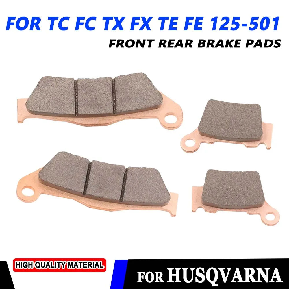 Motorcycle Front Rear Brake Pads for Husqvarna Husaberg TC FC TX FX TE FE 125 200 250 350 450 501 2009 - 2023 2024 Accessories