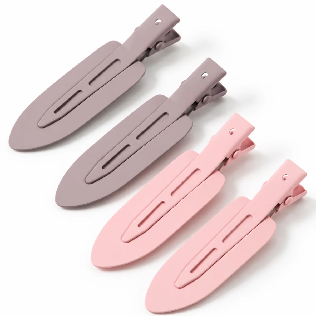Juego de 4 pinzas para el cabello de colores para mujeres y niñas, pinzas de pico de pato antideslizantes, pegamento en crema, para flequillo y cabello lateral, accesorios para el cabello de moda.