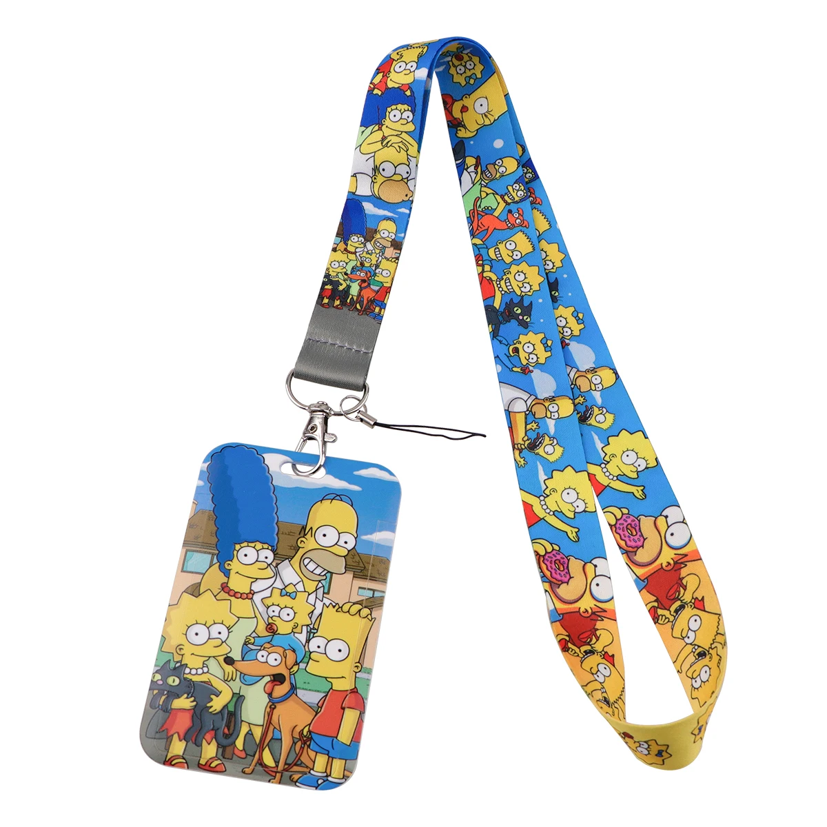 Cartoon Family Credential Holder Lanyards for Keys Neck Strap ID Card Gym Phone Straps USB Badge Holder Keyring Akcesoria Prezent