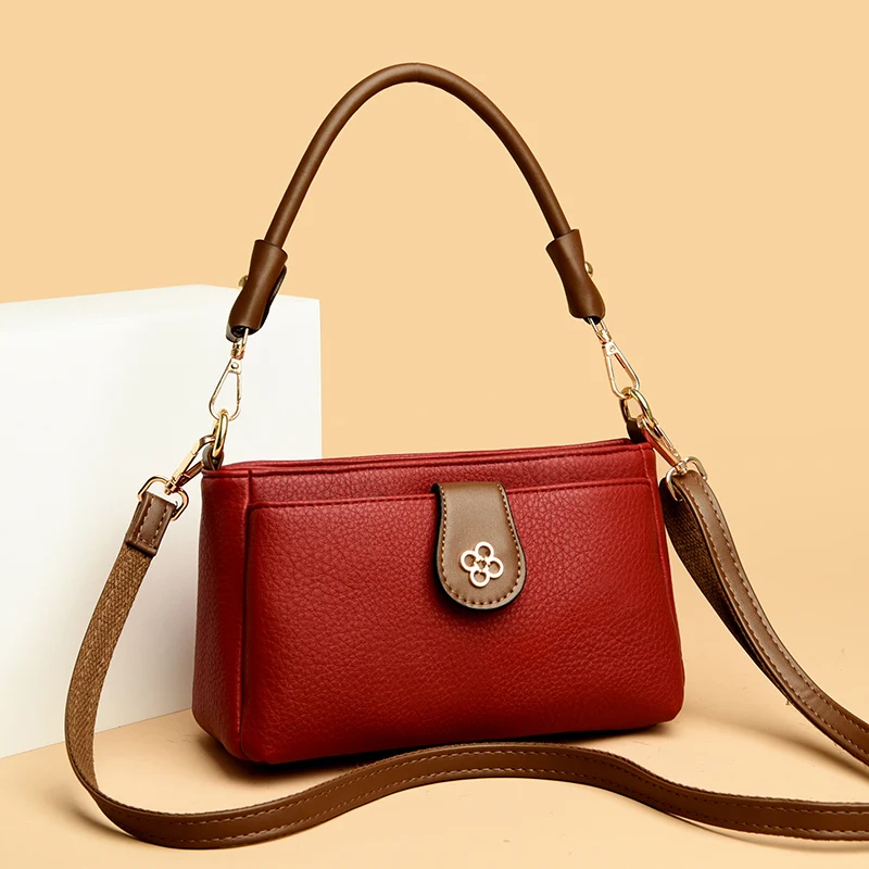 New Popular Retro Gentle Temperament Small Square Bag Fall Shoulder Handhelds Fashion Casual Yankee Underarm Small Square Bags