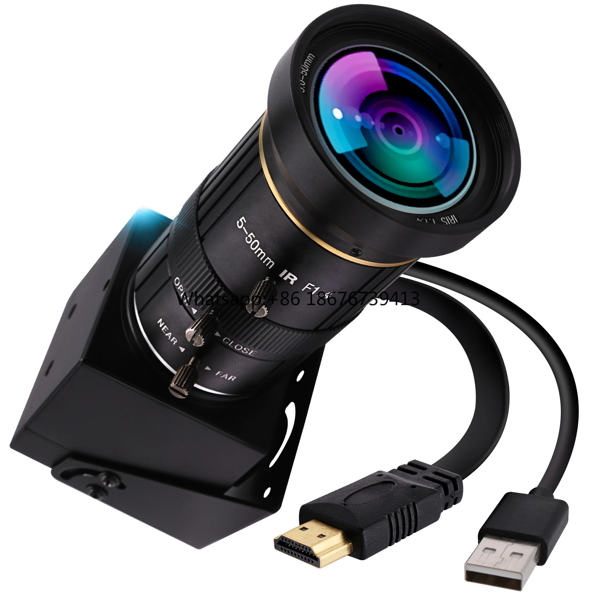 HD MI 4K Webcam for Live Streaming H.264 H.265 4K 30FPS 10X Zoom USB C HD MI Output Simultanous Video PC Camera for Inspect