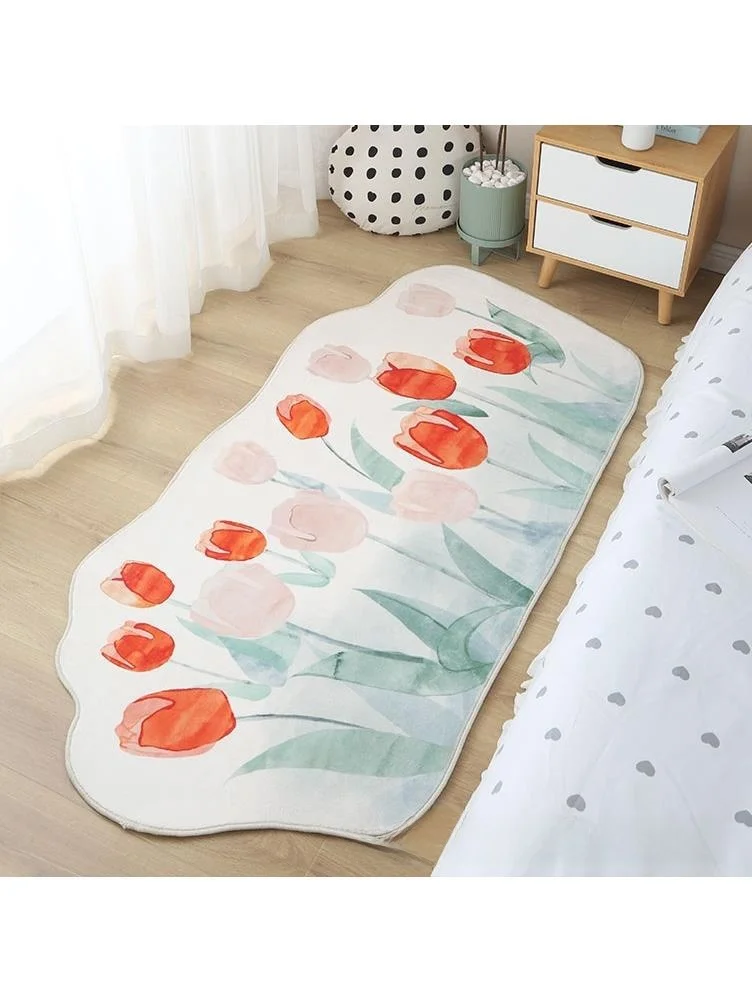 

Современный минималистичный ковер из искусственного кашемира для детской комнаты и спальни, противоскользящий коврик-подушка для защиты от холода