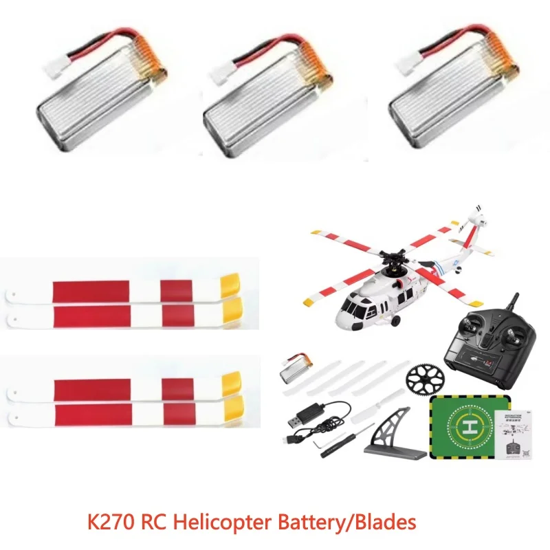 K270 RC Helicopter spare parts 3.8V 800MAH Battery/Main Blades/USB K270 Battery K270 Helicopter Original battery K270 Blades