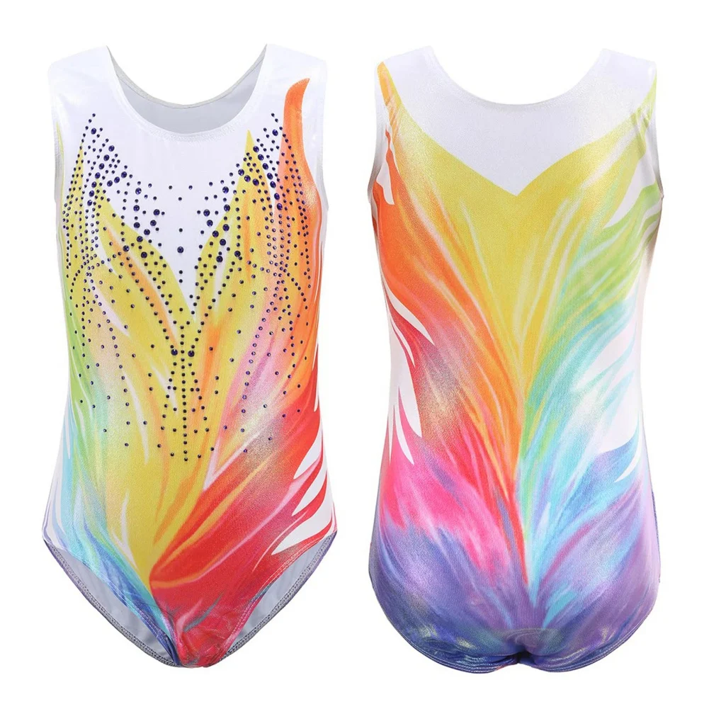 Girls Ballet Leotard Girls Sleeveless Gymnastics Leotard Princess Ballerina Bodysuit Costume Performance Shorts With Headwear