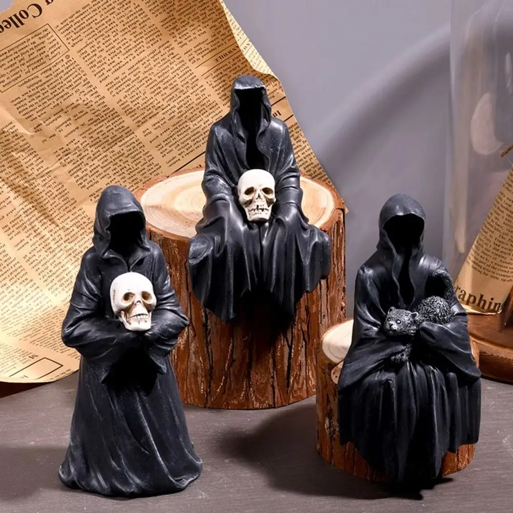 2024 Gothic Figurine Resin Horror Statue Grim Sculpture Indoor