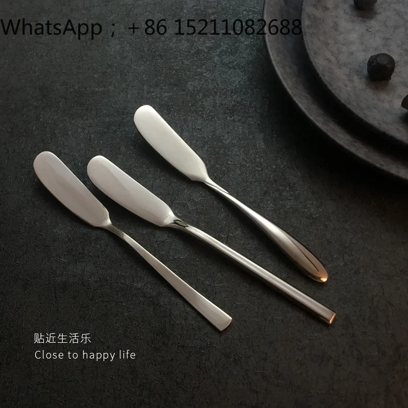 LLLY Butter Knife Stainless Steel Jam Spread Butter Cheese Knife Western Knife Spread Butter Dessert