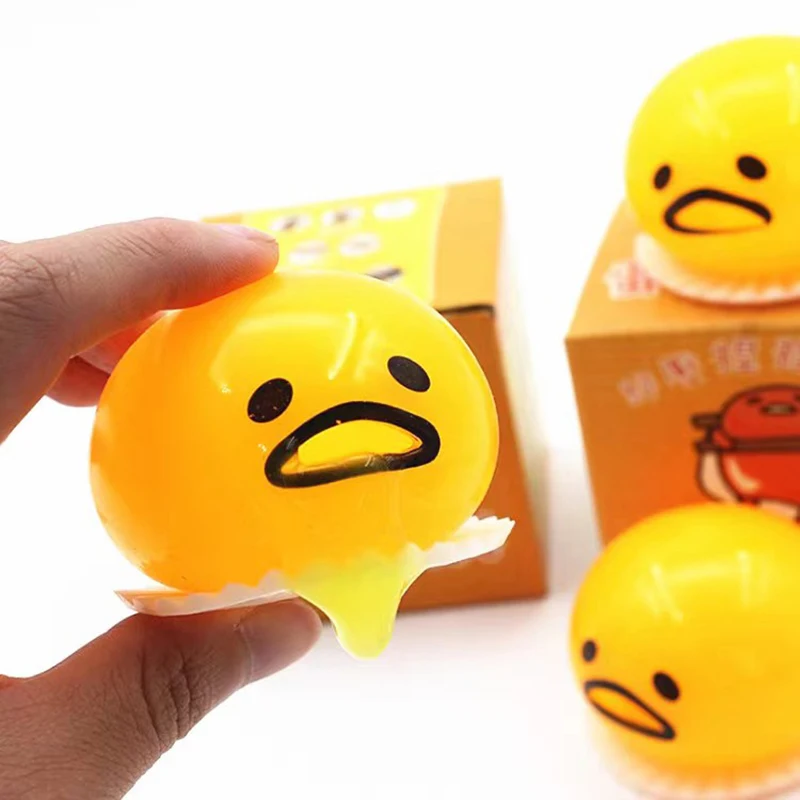 New 20PC Egg Yolk Stress Relief Balls With Yellow Goop Relieve Stress Toy Funny Squeeze Tricky Antistress Disgusting Egg Toys