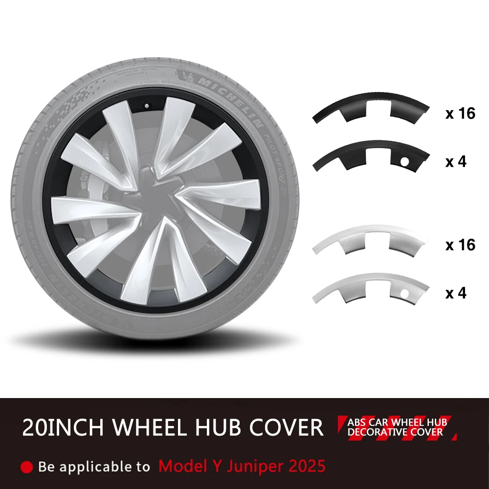 

20Inch Wheel Hub Protection Patch For Tesla New Model Y Juniper Launch 2025 2026 ABS Protector Wheel Guard Cover Car Accessories
