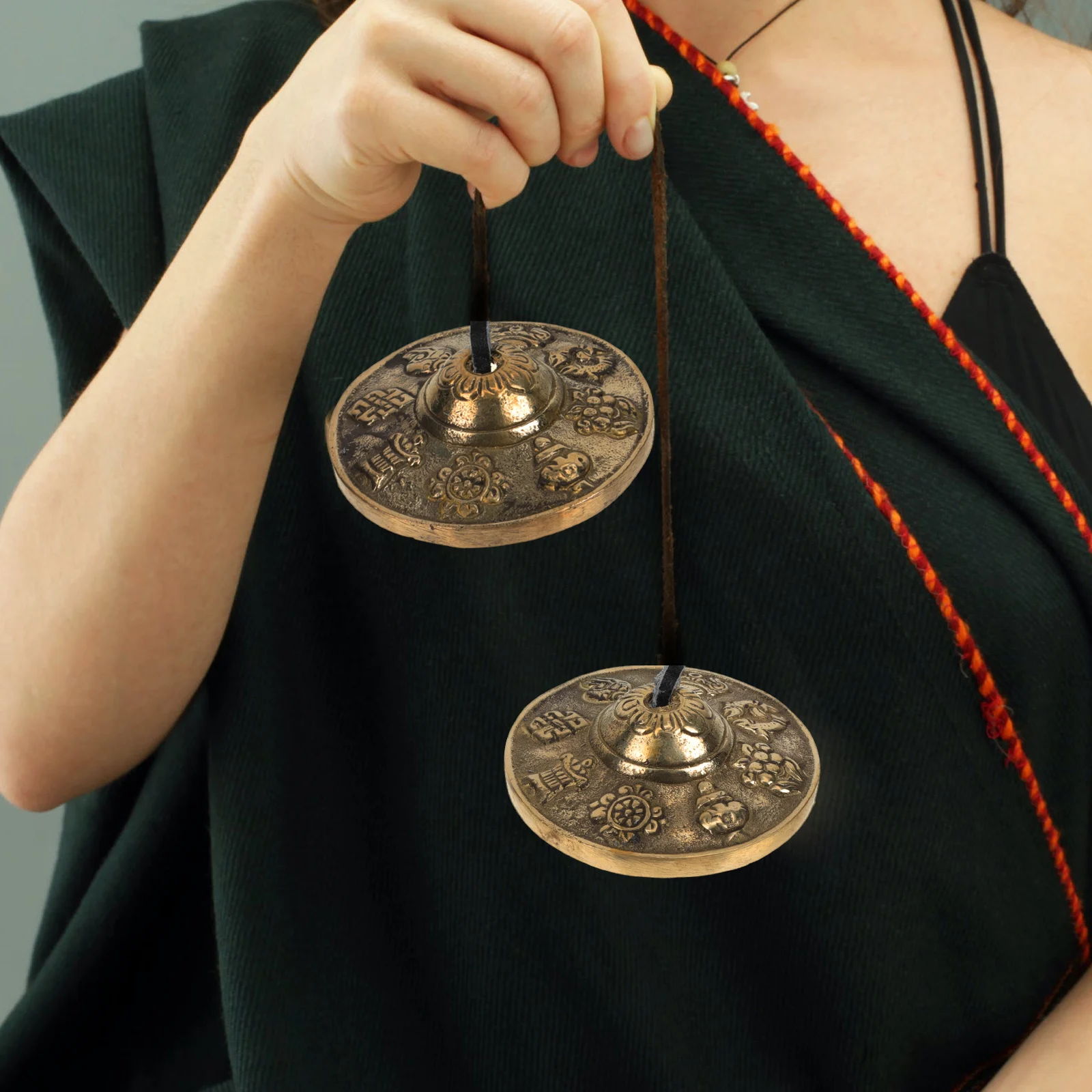 

Nepal H made Copper Cymbals Bell Durable Small Yoga Meditation Religious Percussion Instrument Accessories
