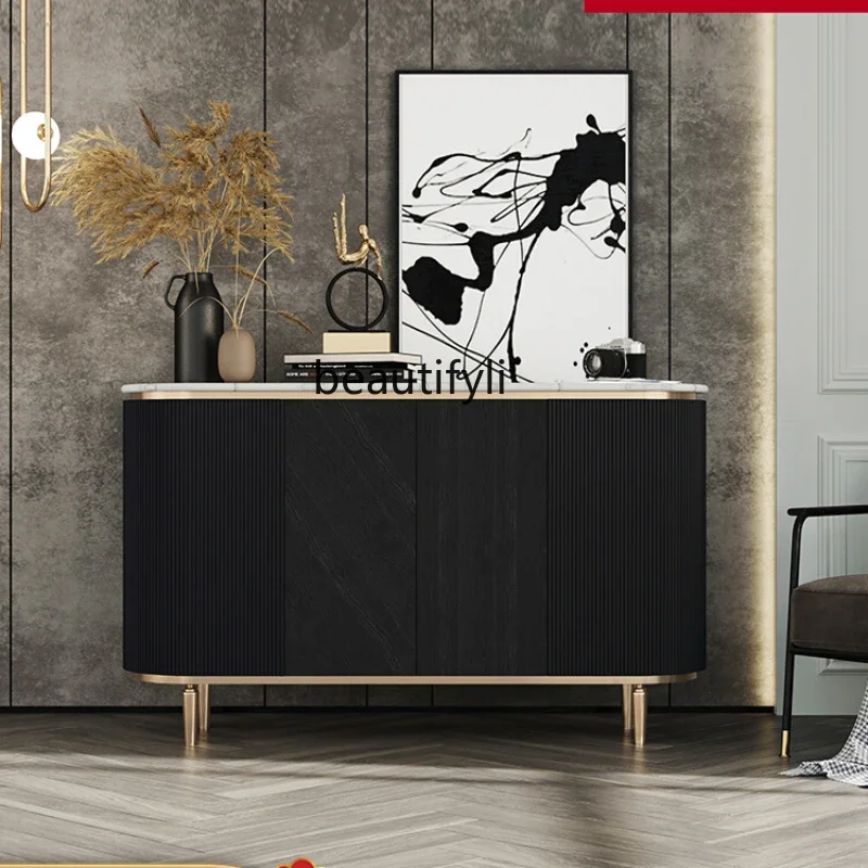 

Affordable Luxury Style Household Entrance Cabinet Household Storage Curio Cabinet Living Room Marble Sideboard Cabinet
