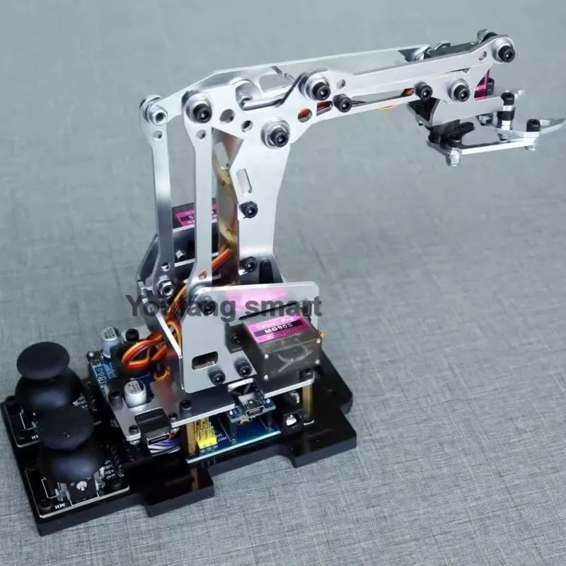 แขนกล MG90S 4 DOF แบบถอดประกอบได้ ควบคุมด้วยจอยสติ๊ก สำหรับหุ่นยนต์ Arduino ชุดเรียนรู้ DIY ของเล่นหุ่นยนต์