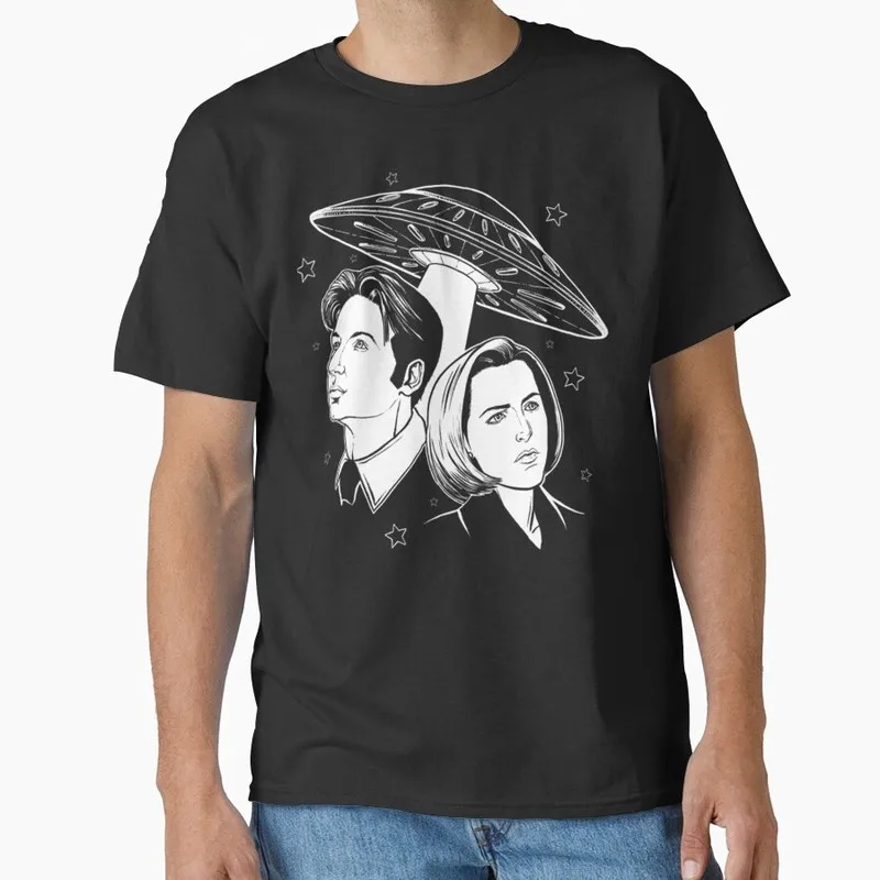 Trust No One 1104 Vintage Sci fi tv series The X Files Gift t shirt Retro Alien movie Graphic clothes All size tops S-6XL