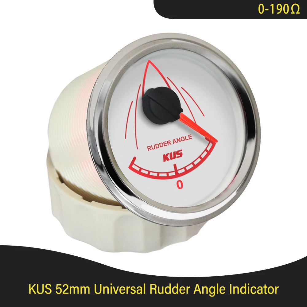 52MM KUS Marine Rudder Angle Indicator Gauge 0-190ohm Signal (Without Rudder Sensor)