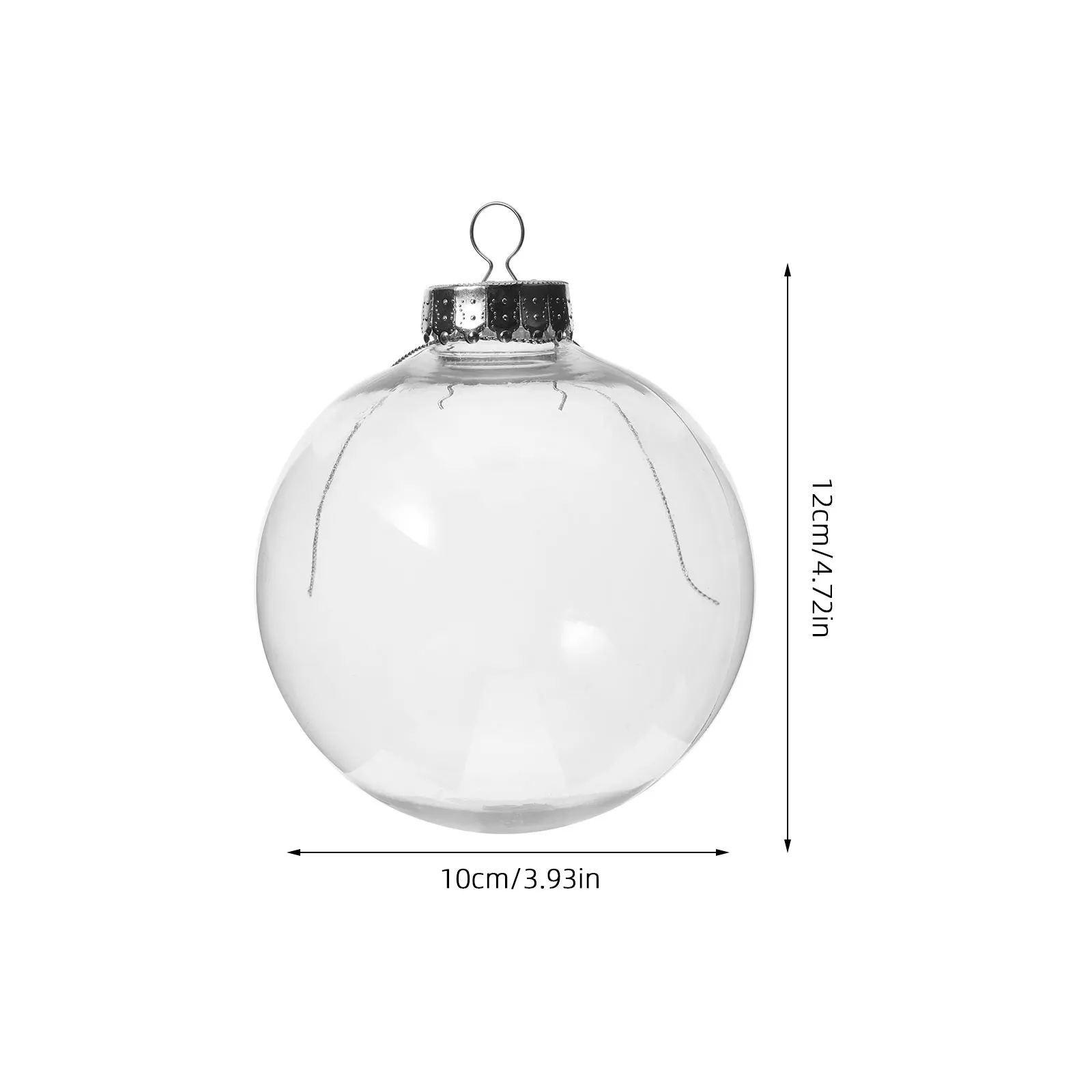 

10Pcs Xmas Balls Transparent Hanging Ornaments Christmas Tree Party Decoration Supplies Transparent Balls