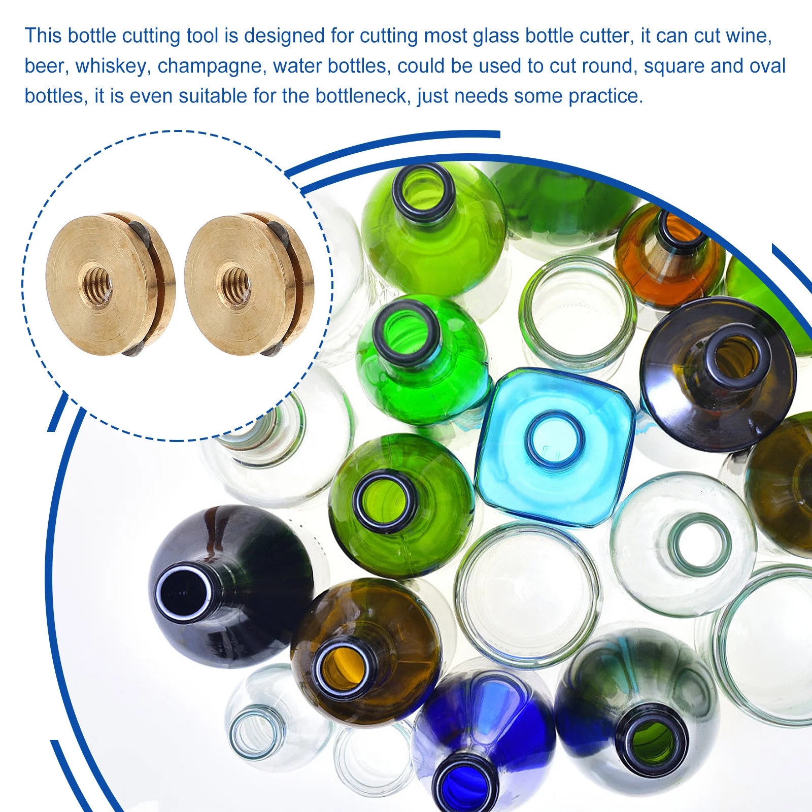 

2Pcs Glass Bottle Cutting Tool Reliable Long Lasting for Automatic Machines Eco Friendly Accessories