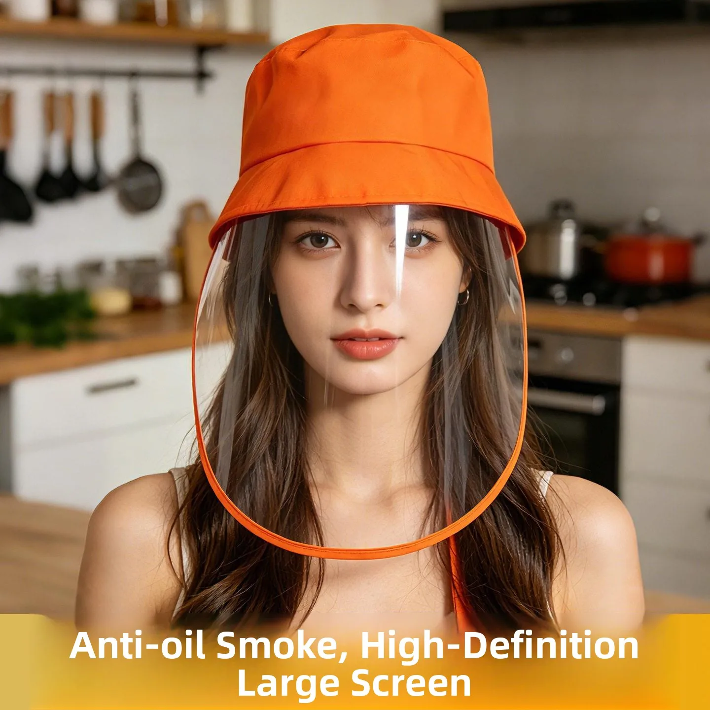 Kitchen Cooking Oil Splatter Proof Transparent Face Mask Women's Full Face Protection Cover for Cooking And Stir-Frying