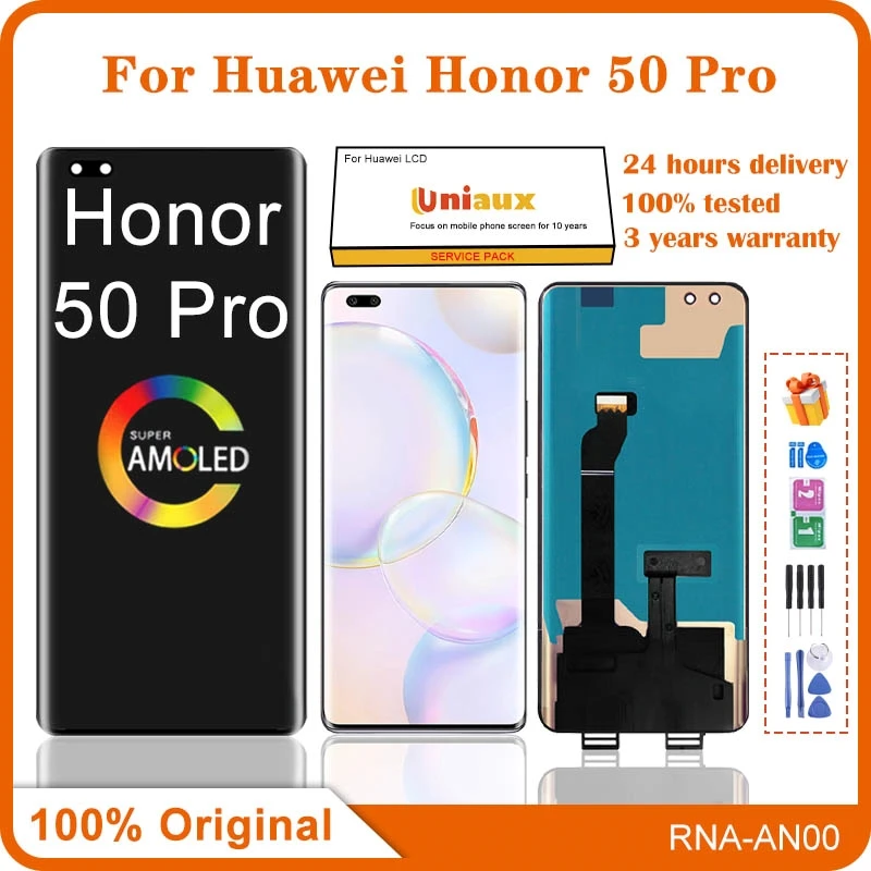 

6.72” Original For Huawei Honor 50 Pro LCD Display Touch Screen Digitizer Replacement For Honor 50 Pro RNA-AN00 LCD Display