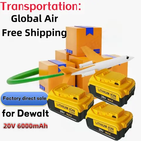 For DeWalt Battery Tools 20V  6.0Ah  Replacement Li-ion Battery for DeWalt MAX XR power tool lithium Battery Factory direct sale