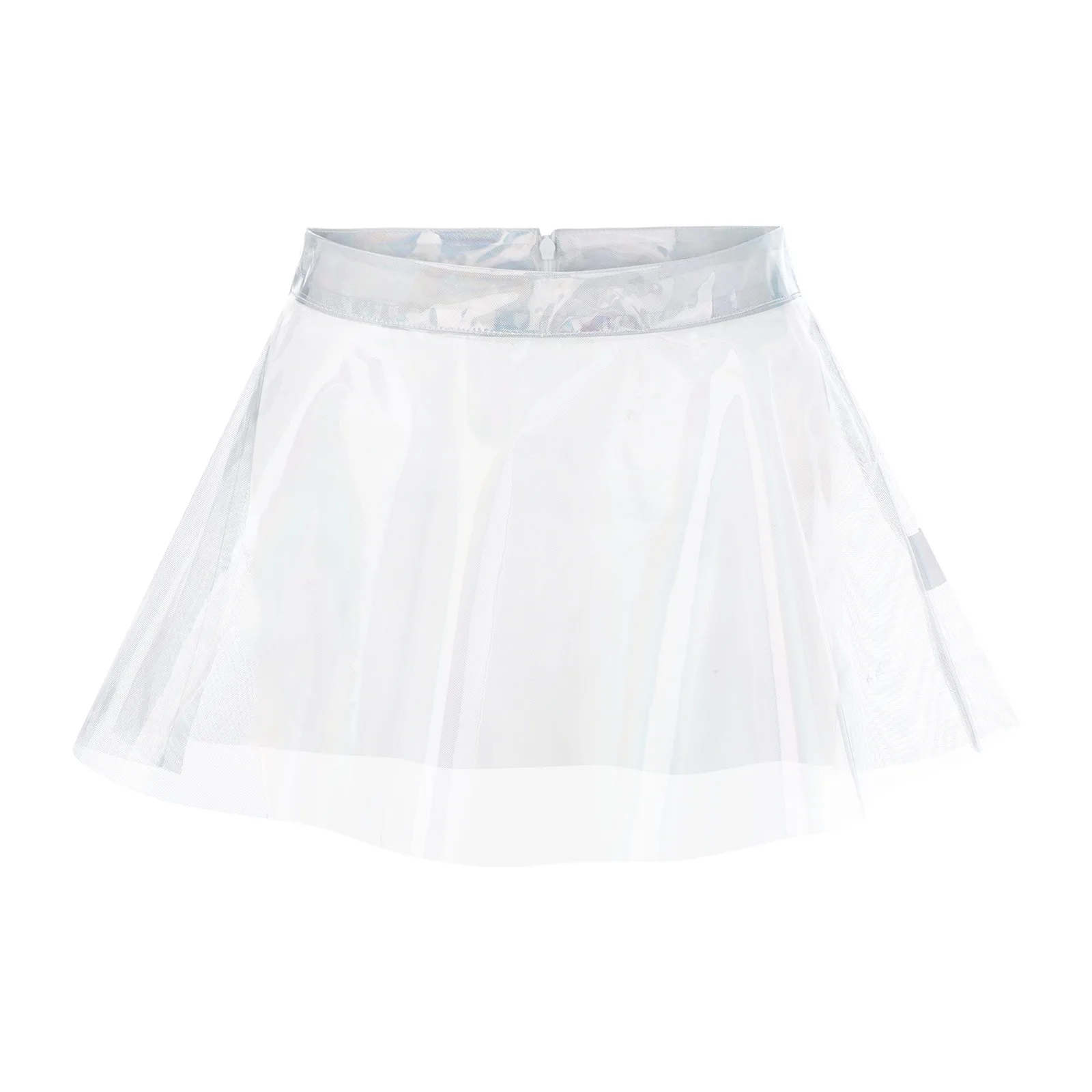 SKMY-Mini jupe courte transparente pour femme, sexy