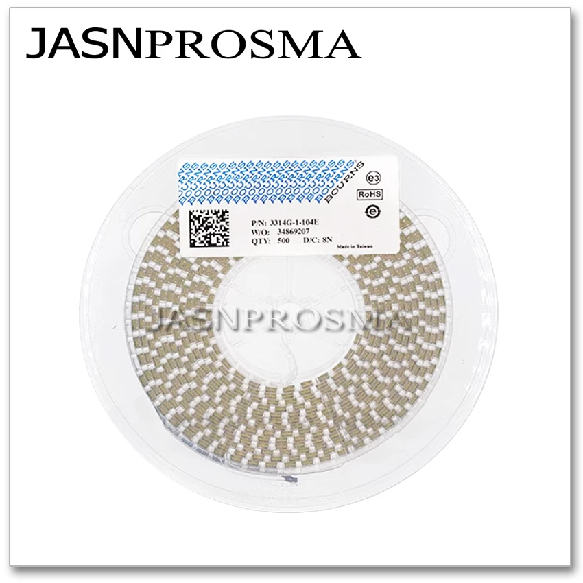 JASNPROSMA-Potentiomètre à résistance réglable, 500G 500R 1K 2K OHM 3314G-1-501E 3314G-1-import E 3314G-1-202E, 50 pièces, 3314 pièces
