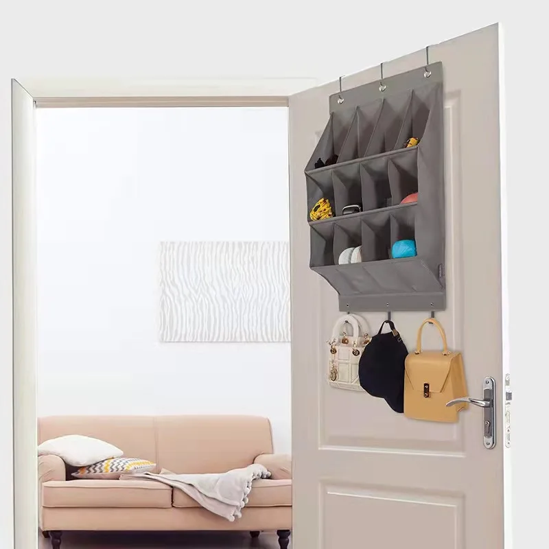 Multi-layer Wall-Mounted Shoe Storage Bag Door Rear Hanging Organizer Bag Sundries Sorting Storage Bag 9/11/12/14/16 Grids