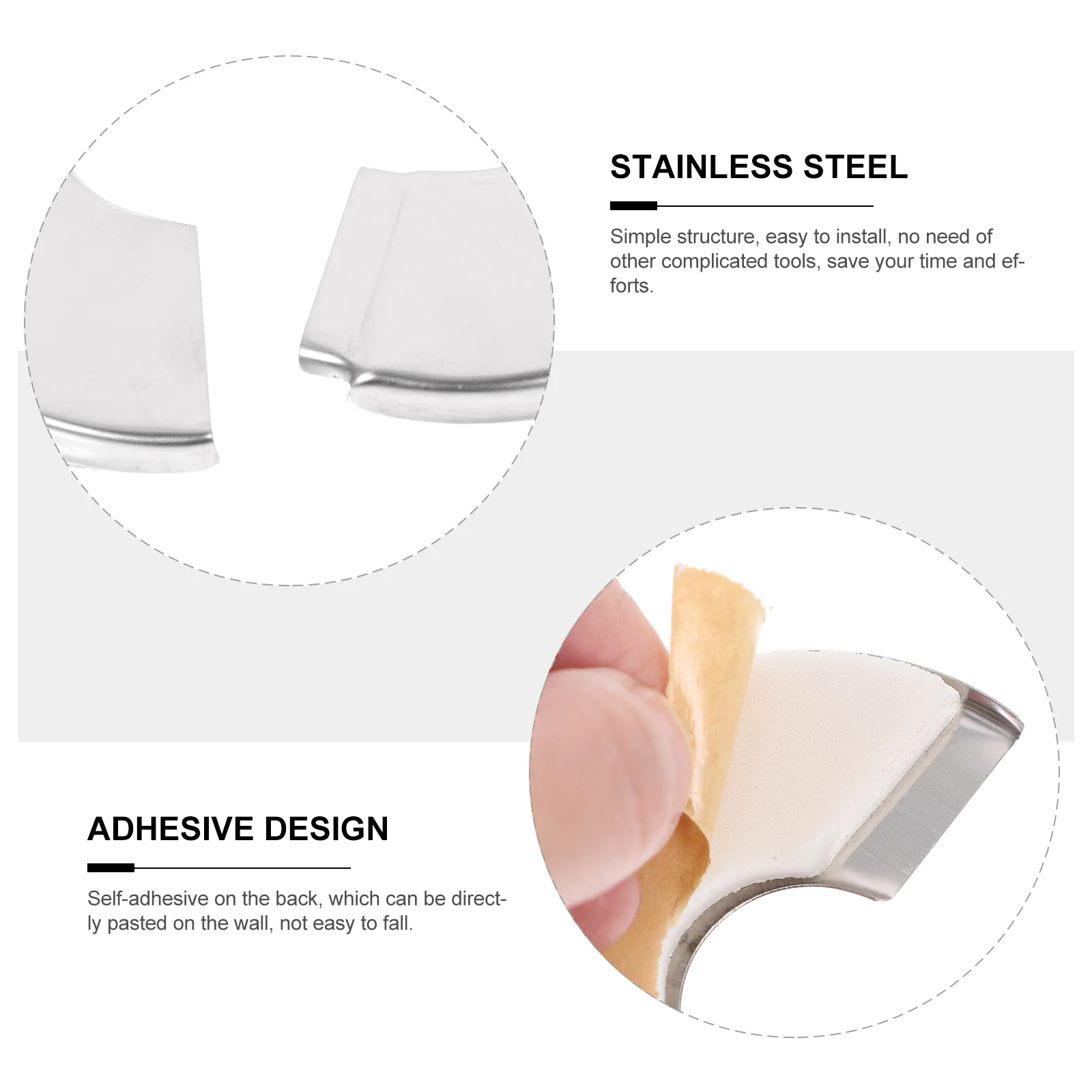 

4Pcs Plumbing Cover Plates Stainless Steel Decorative for Wall Holes Heating Water Gas Faucet Repair Fixtures Installation