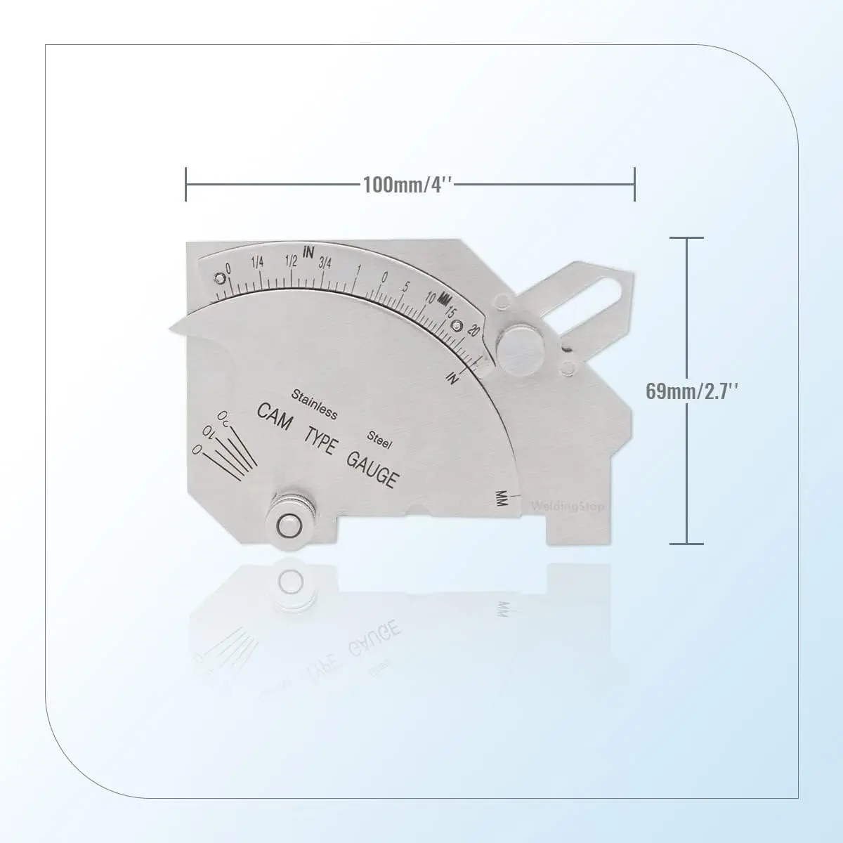 Uweld MG-8 Multi-function Cam Gauge Welding Fillet Throat Gage Welding Gauge for Inspection of  Stainless Steel Weld Gage