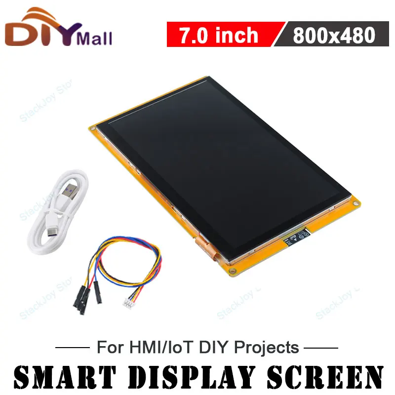 

7" ESP32-S3 Smart Display 800×480 RGB LCD with Capacitive Touch, 8M PSRAM 16M Flash for HMI/IoT Projects ESP32-8048S070C